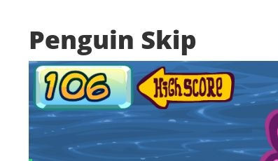 Penguin Skip Highscore Bug