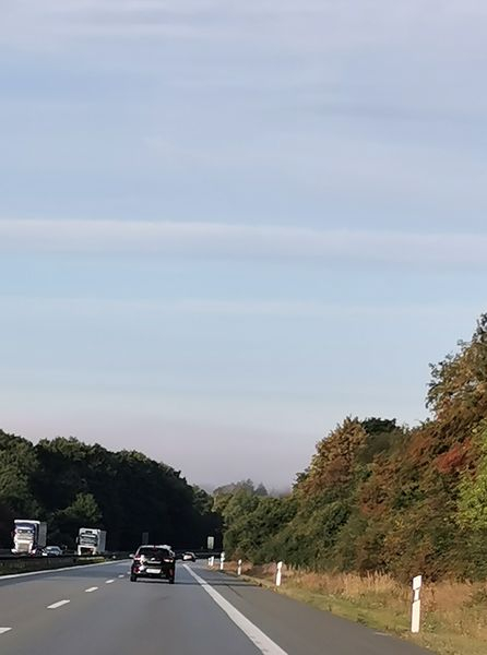 Nebelbänke auf der Autobahn 21.09.2020