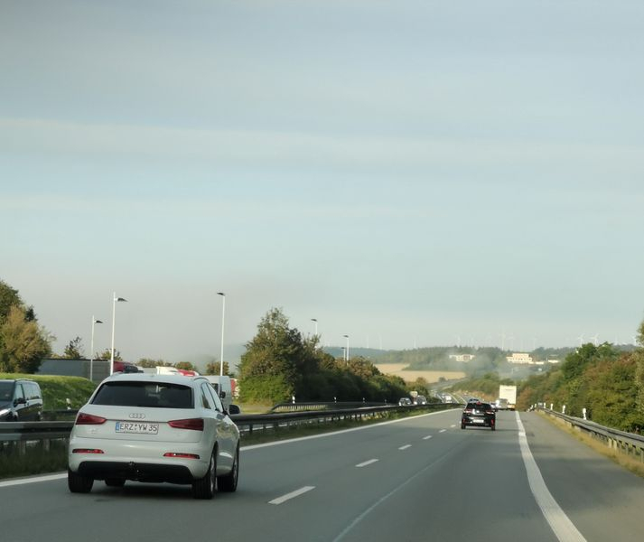 Nebelbänke auf der Autobahn 21.09.2020